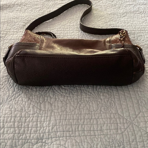 The Sak Brown Leather Crescent Shoulder Bag with Stud Detailing - Picture 5 of 8